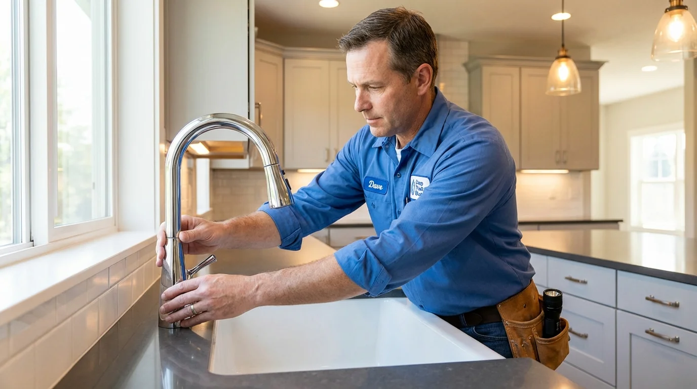 Kitchen faucet installation by Johns Plumbing LLC in Charlotte